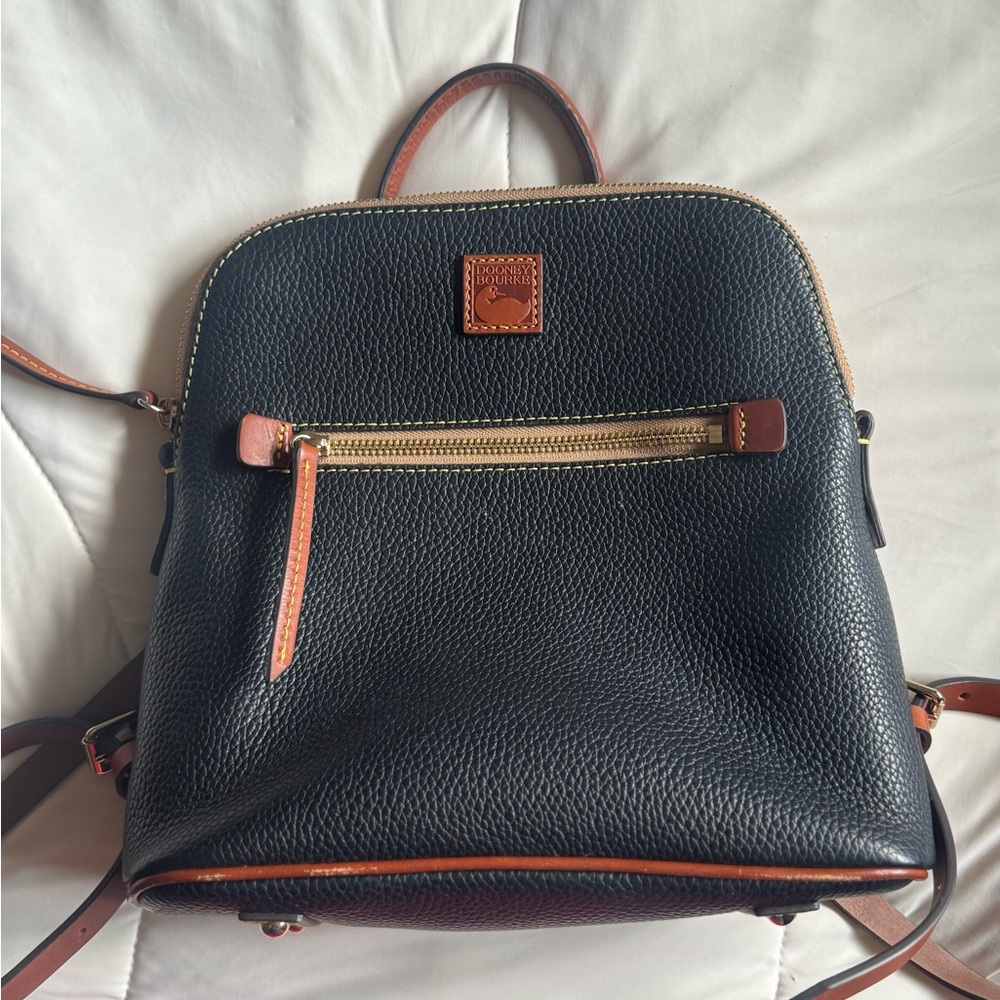 Dooney & Bourke Black Pebble Grain Leather Backpack